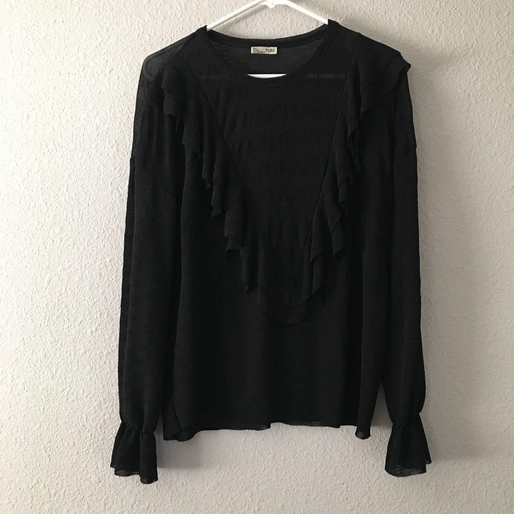 Zara ruffle blouse